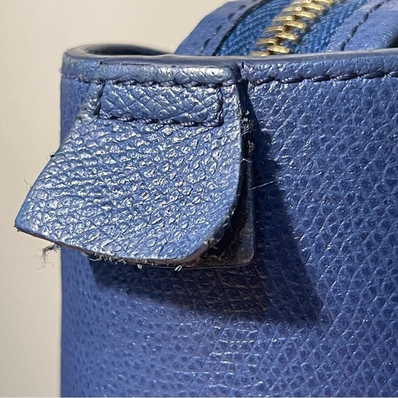 Senreve Midi Maestra Italian Pebbled Marine Leather Bag